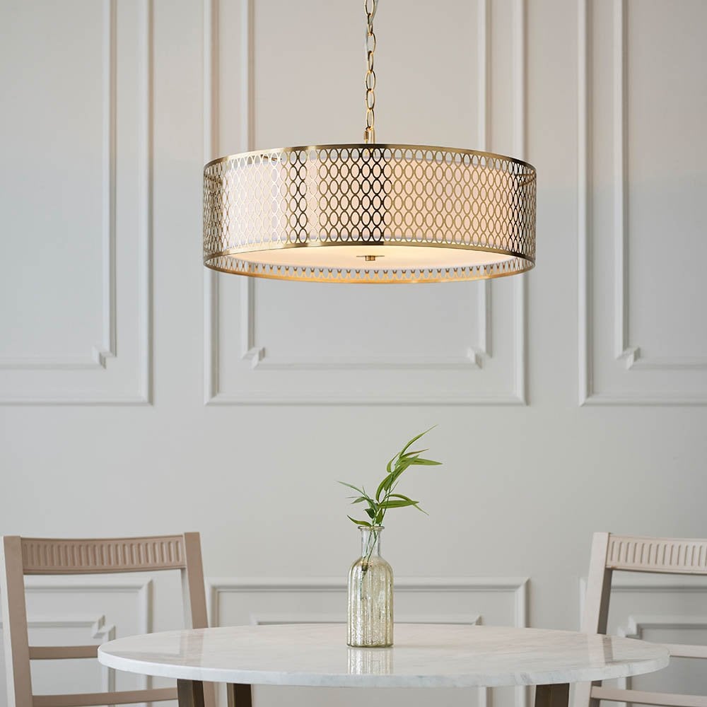 Cordero 3 Light Geometric Pendant in Gold