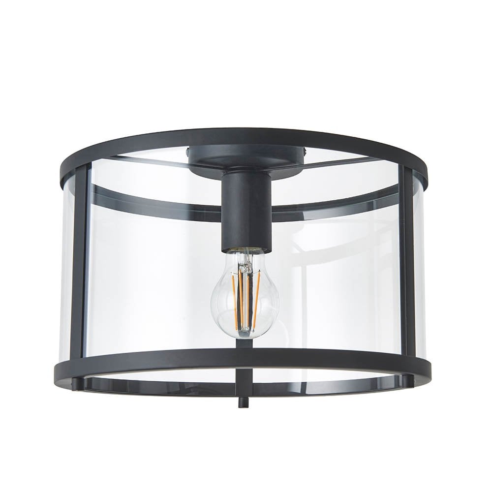 Hopton Flush Light in Matt Black