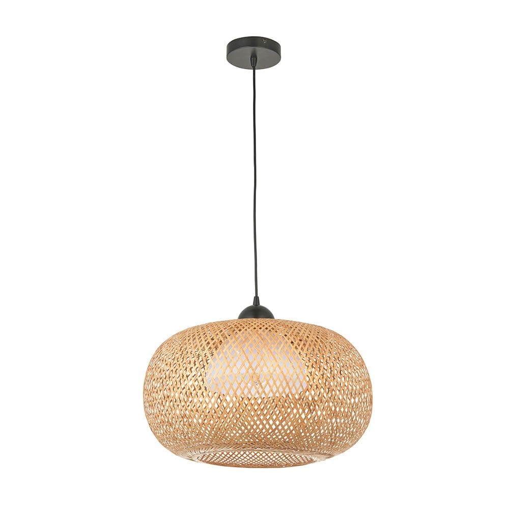 Bali Globe Shaped Natural Raffia Pendant