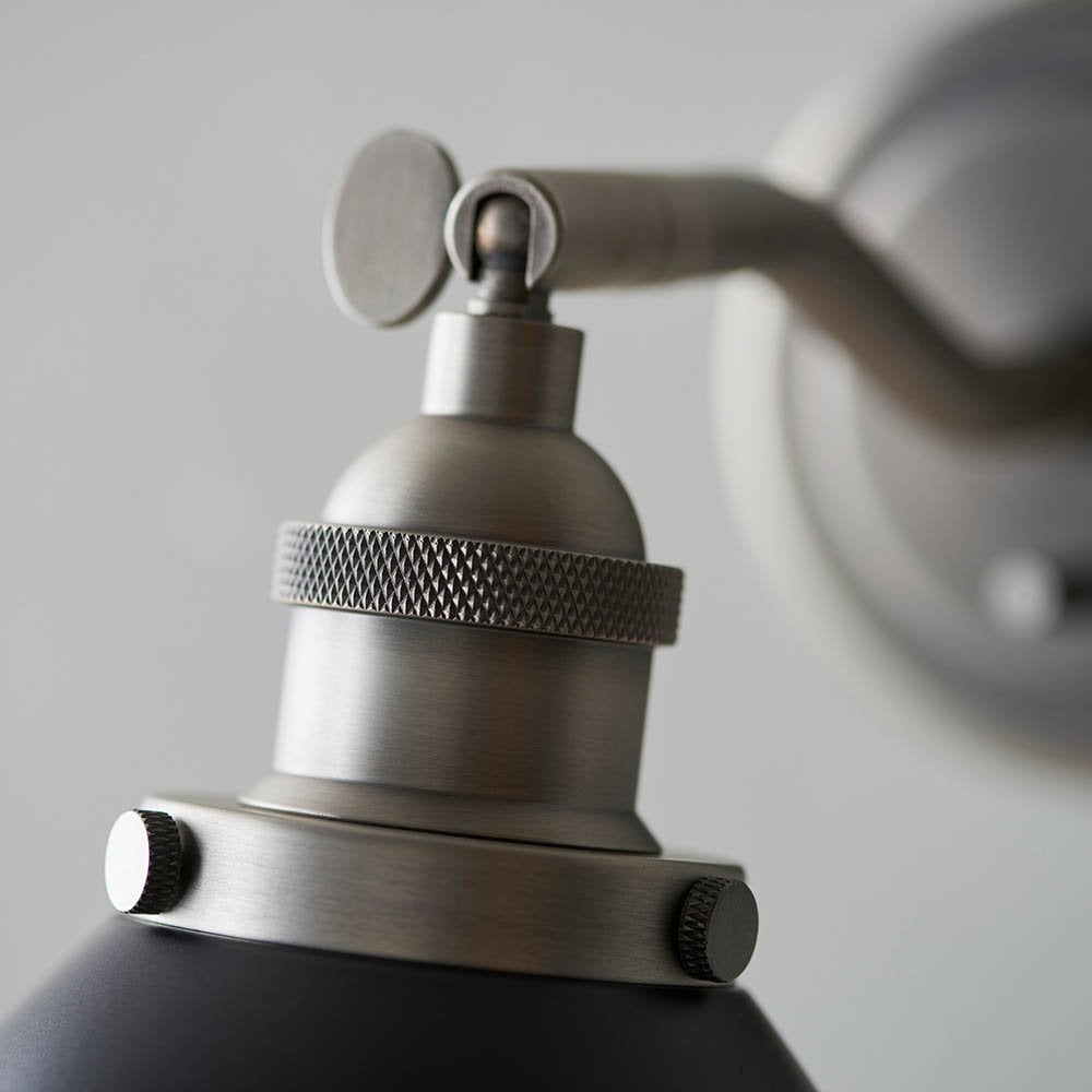 Franklin Black & Pewter Wall Light
