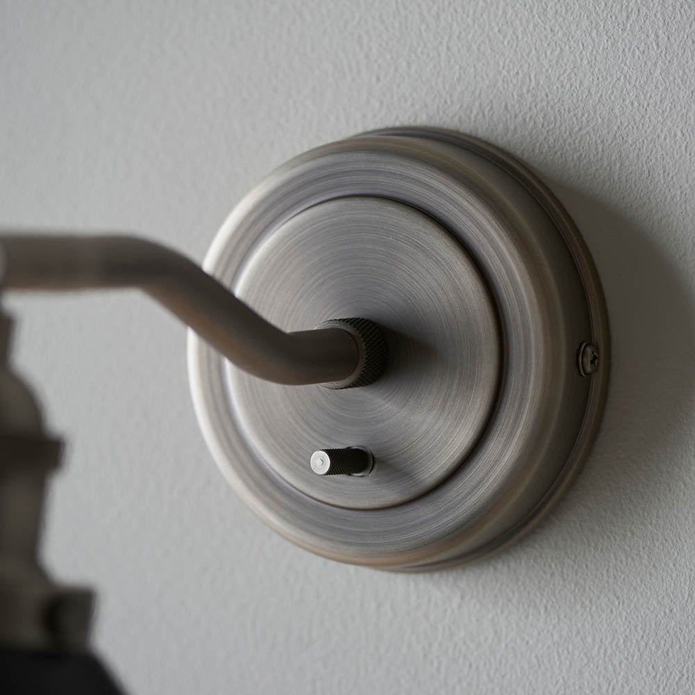 Franklin Black & Pewter Wall Light