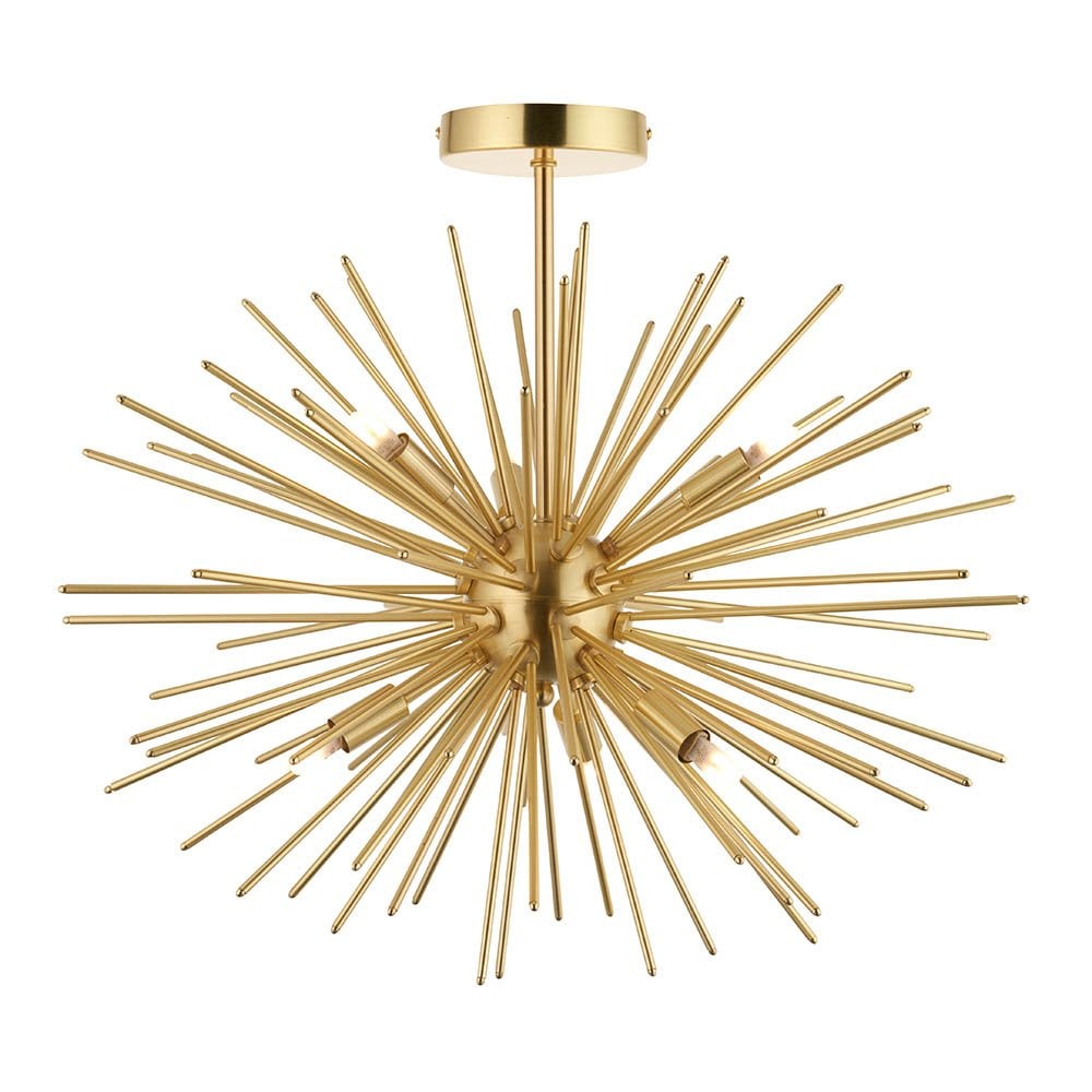 Orta Semi Flush Fitting in Satin Gold Finish