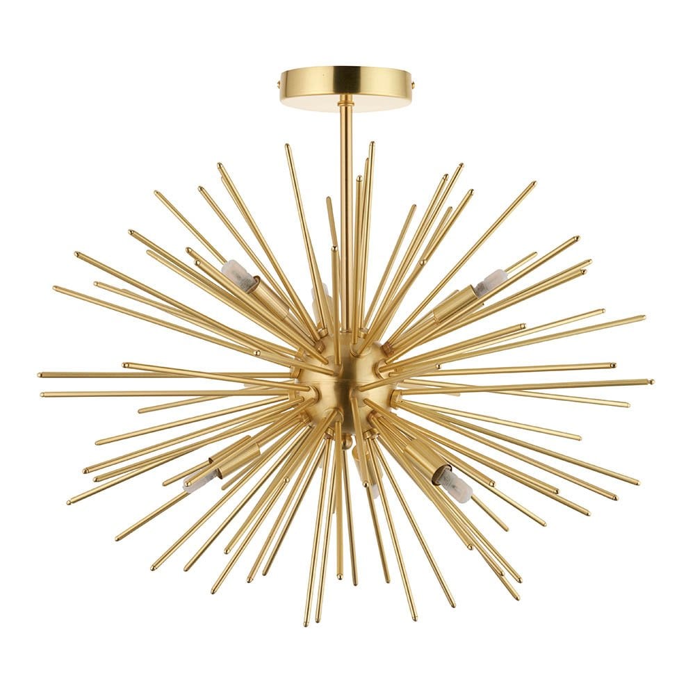 Orta Semi Flush Fitting in Satin Gold Finish