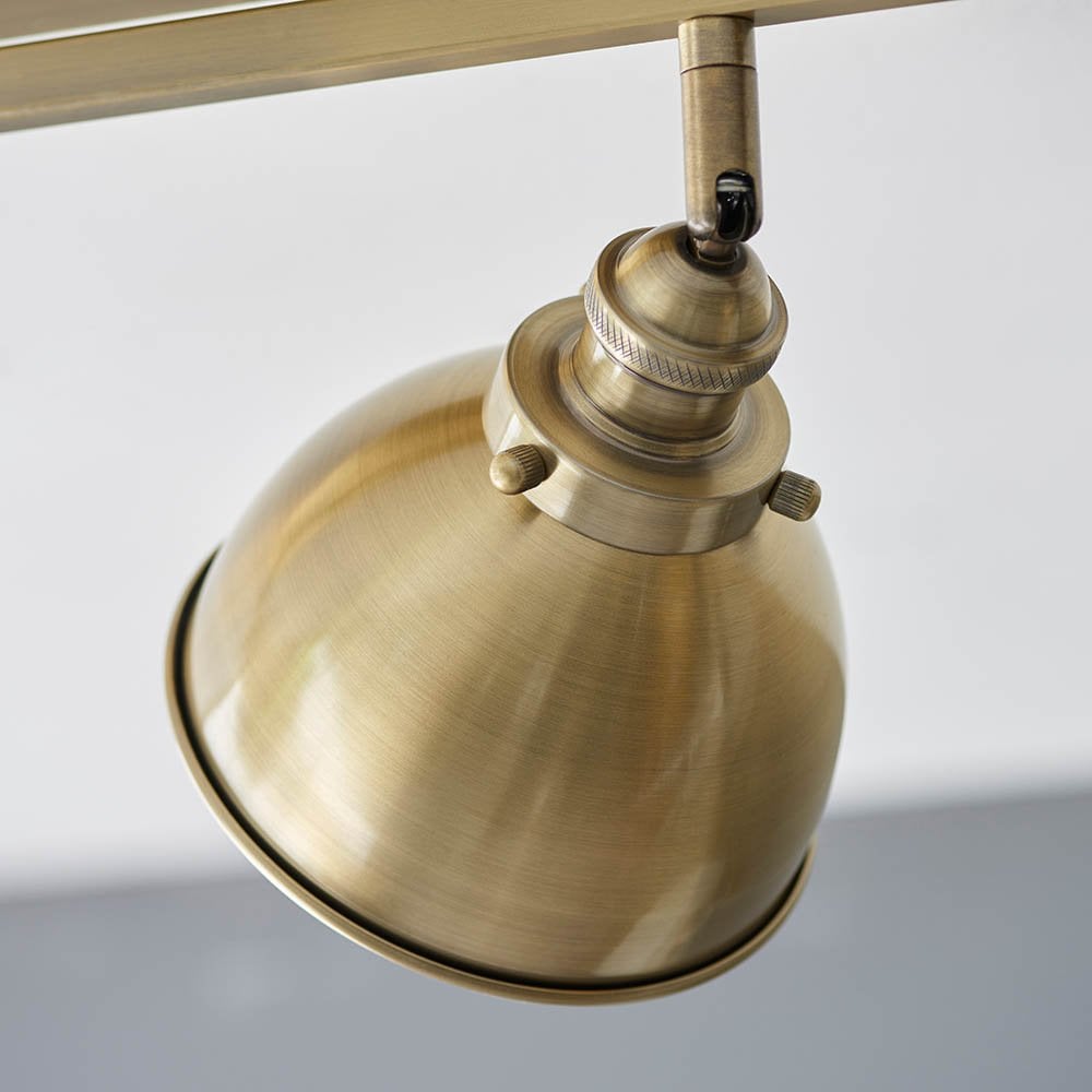 Wyatt 3 Light Spotlight Bar in Antique Brass