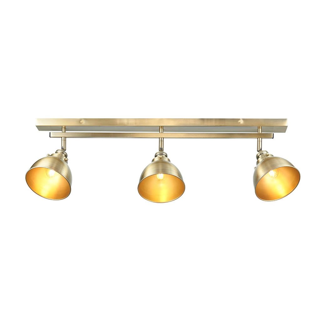 Wyatt 3 Light Spotlight Bar in Antique Brass