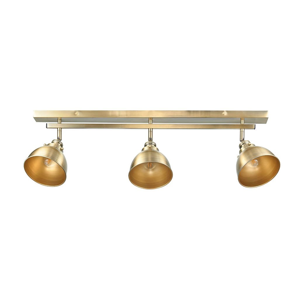 Wyatt 3 Light Spotlight Bar in Antique Brass