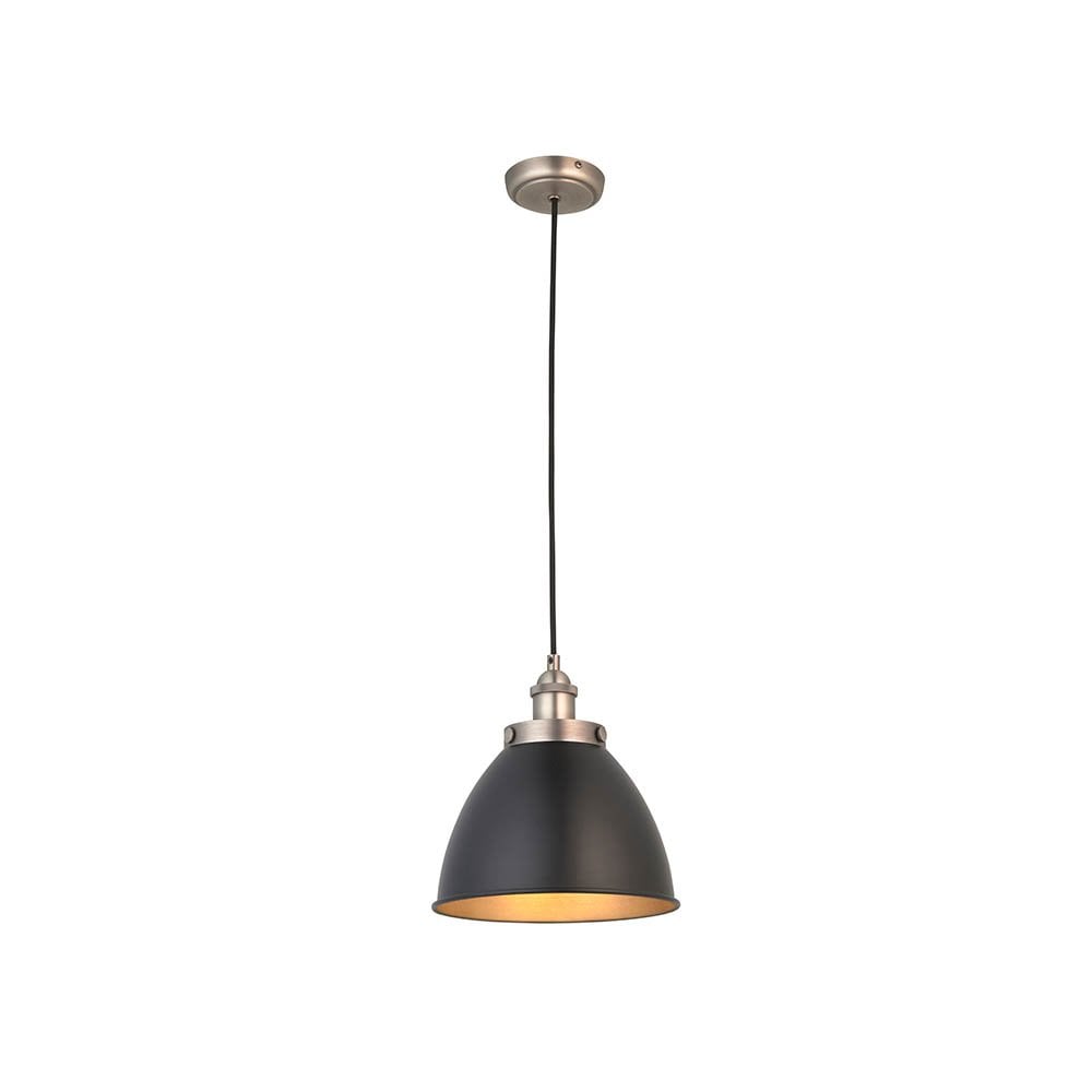 Franklin Matt Black & Pewter Pendant Diameter 235mm