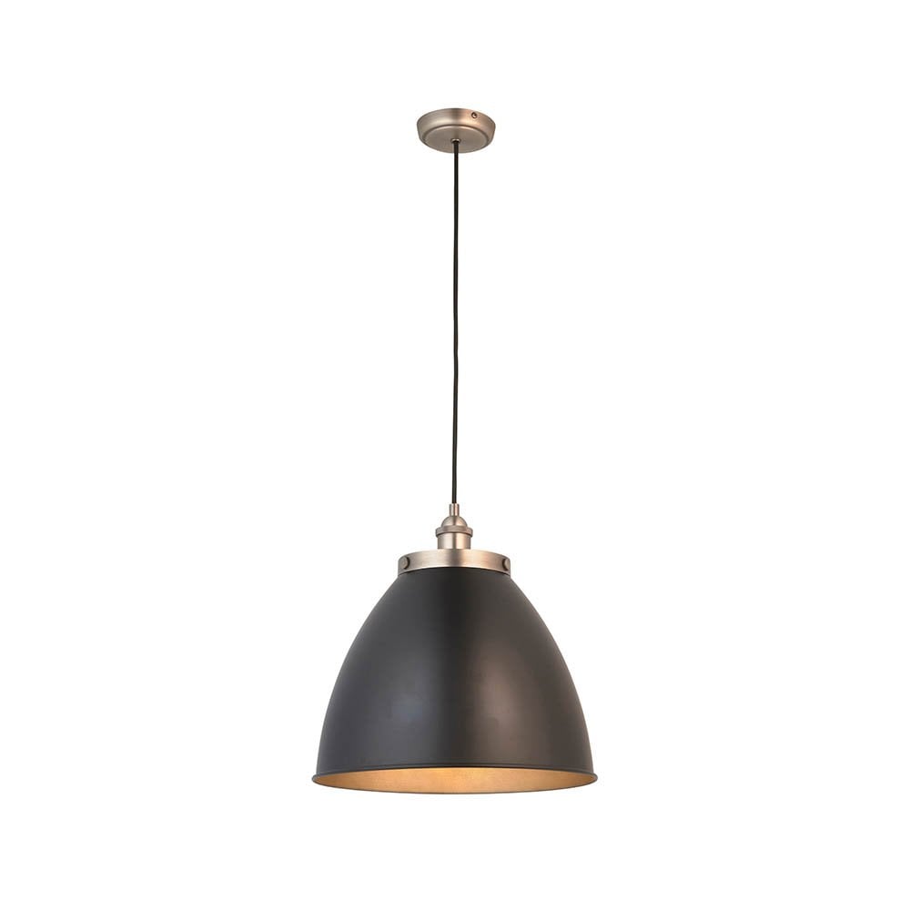 Franklin Matt Black & Pewter Pendant Diameter 335mm