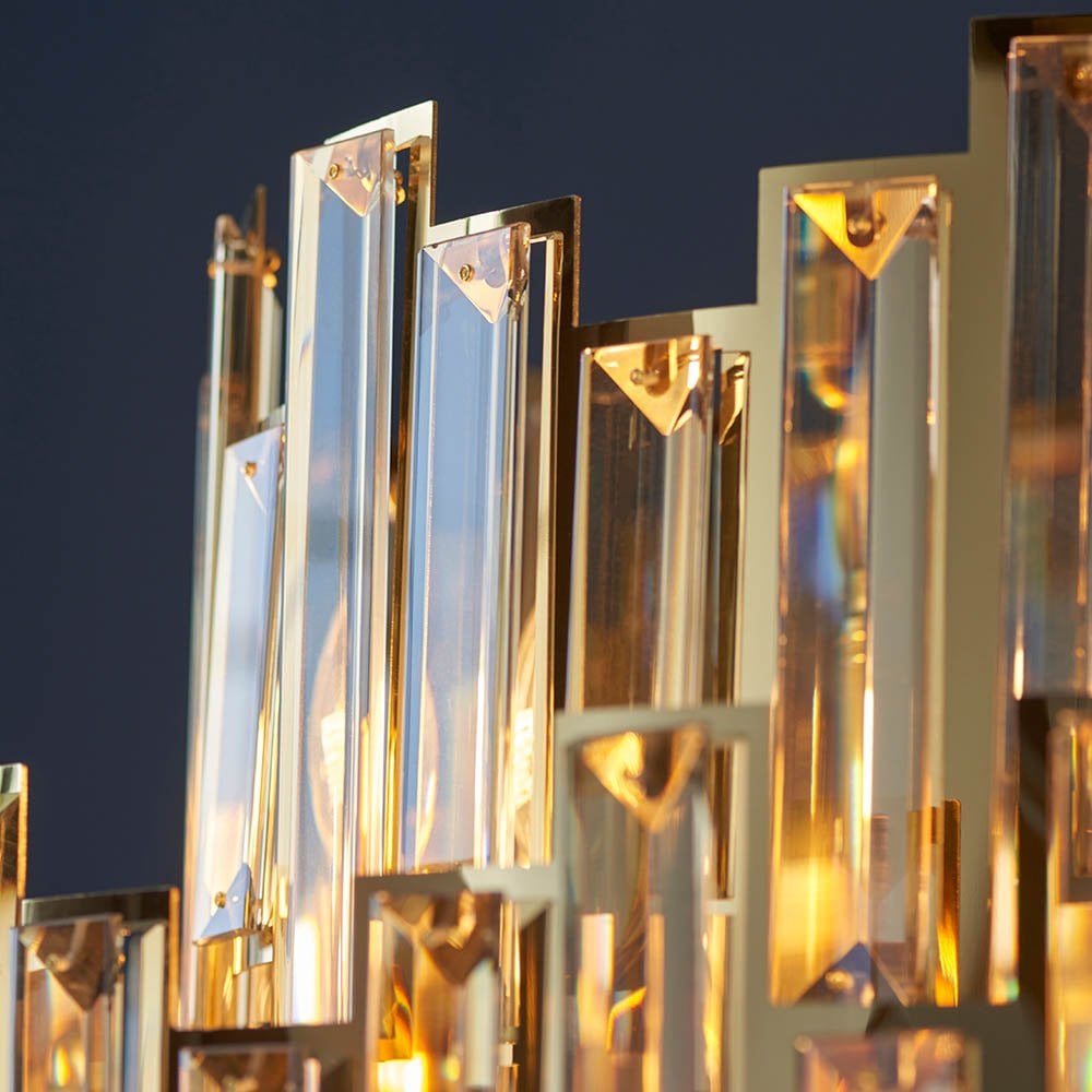Viviana Gold & Champagne 12 Light Chandelier