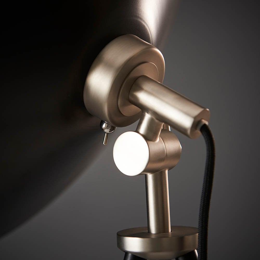 Glo Matt Black & Nickel Tripod Floor Lamp