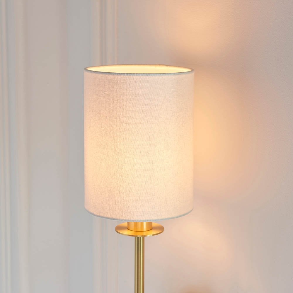 Sancerre Satin Brass Wall Light C/W White Shade