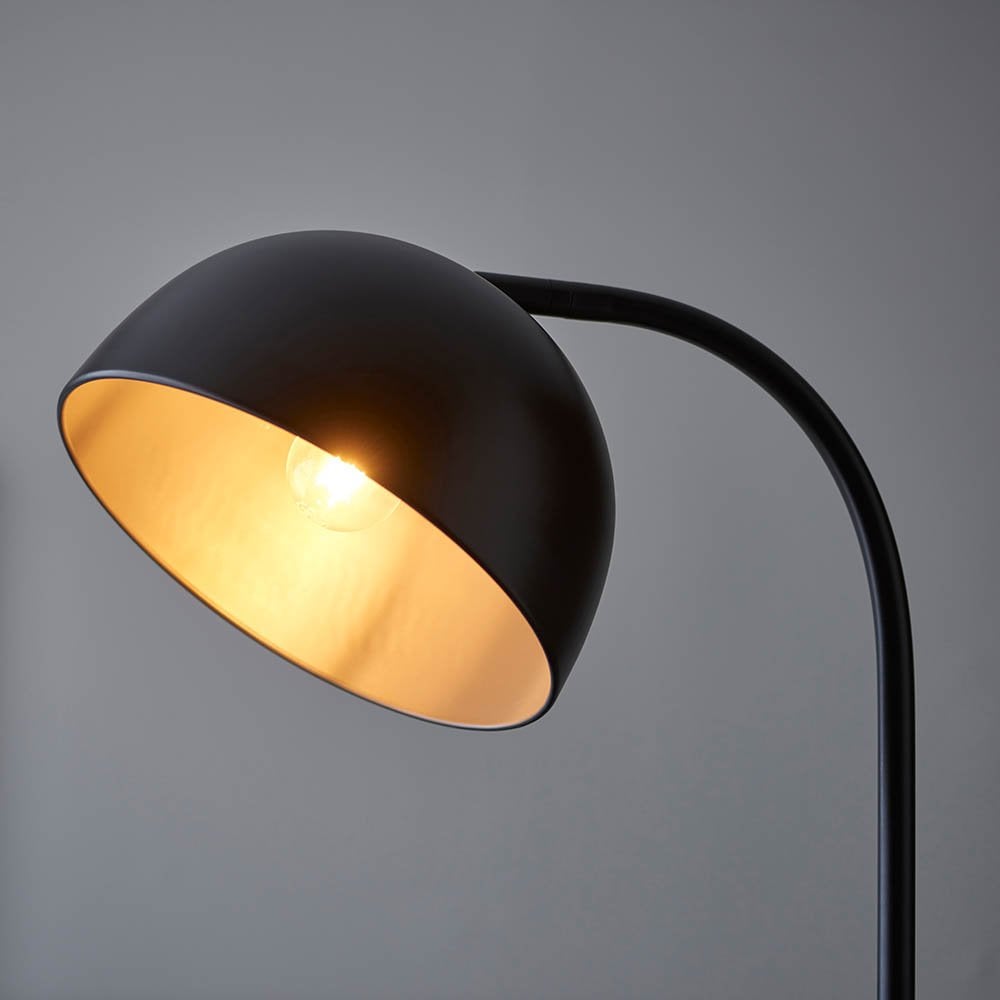 Matt Black Domed Floor Lamp