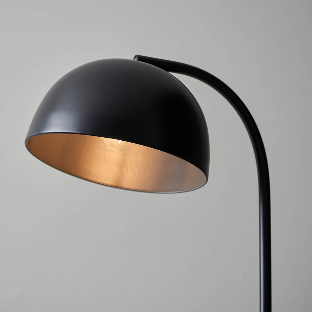 Matt Black Domed Floor Lamp