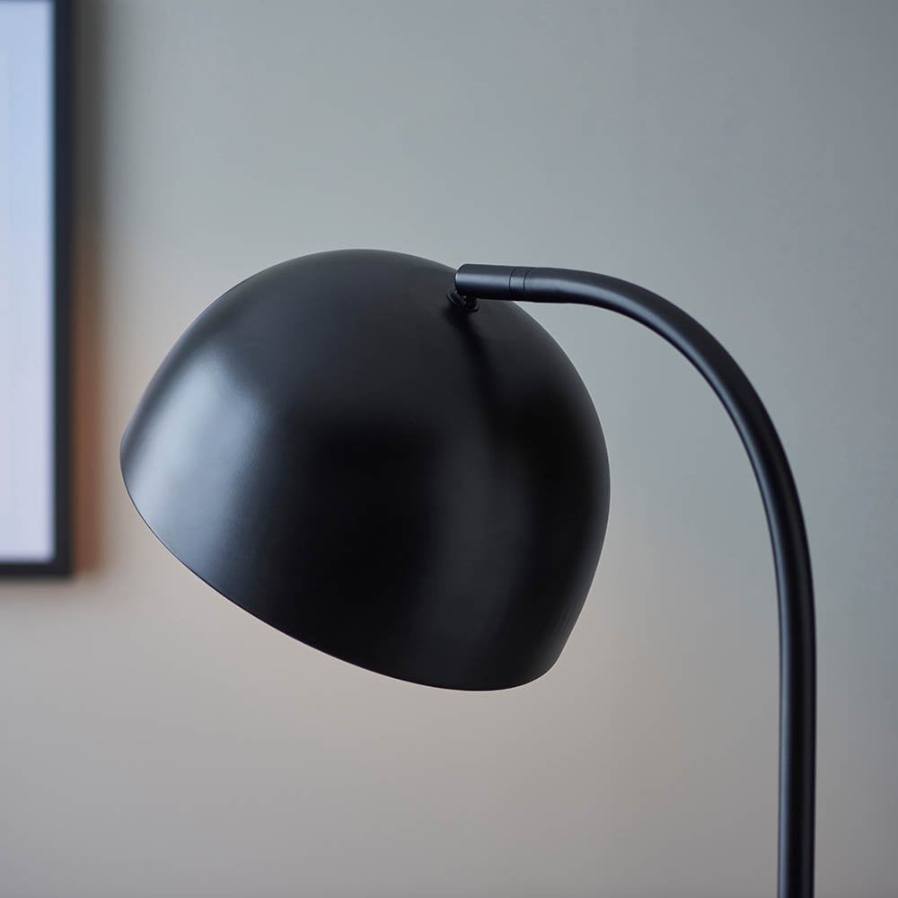 Matt Black Domed Floor Lamp