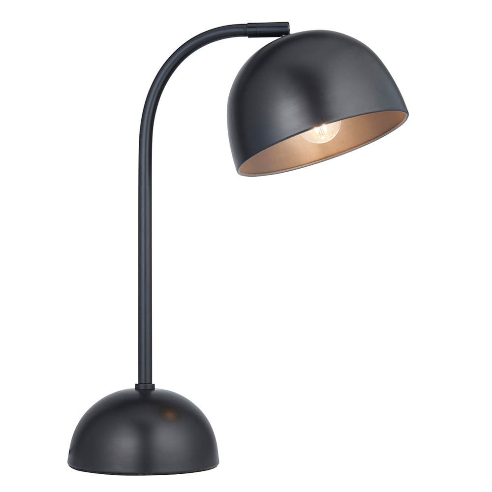 Matt Black Domed Table Lamp