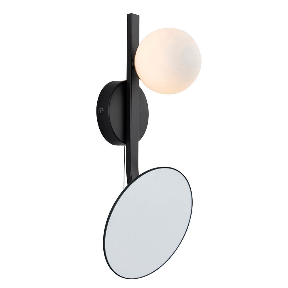Spa Black Opal Wall Light C/W Mirror IP44