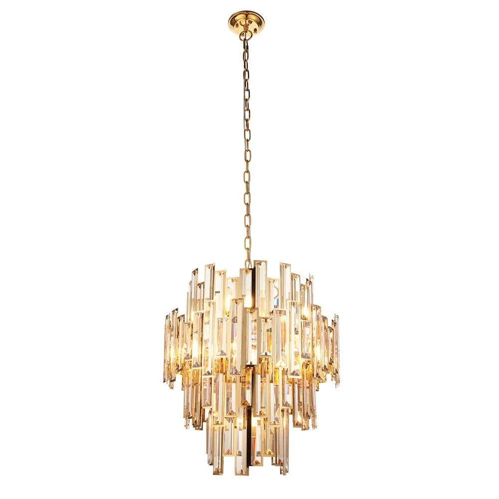 Viviana Gold & Champagne 12 Light Chandelier