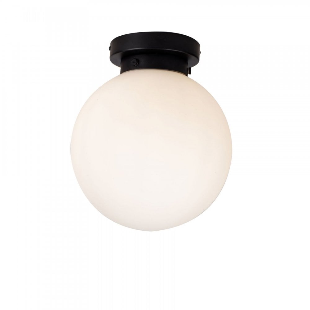 Vanity 1 Light Flush Matt Black IP44