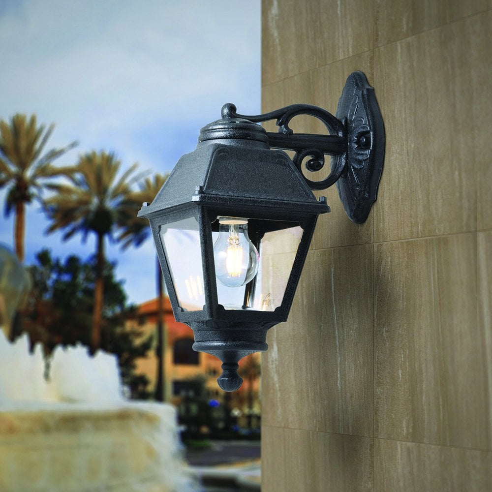 Bisso Mary E27 Wall Lantern in Black