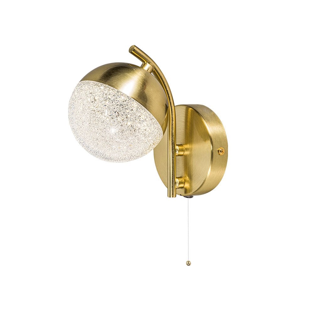Dew Wall Light in Satin Brass IP44