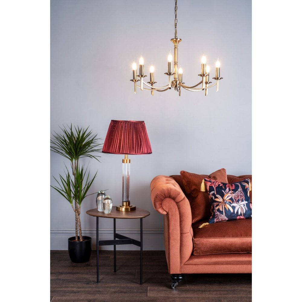 Ambassador 8 Light Dual Mount Pendant Antique Brass