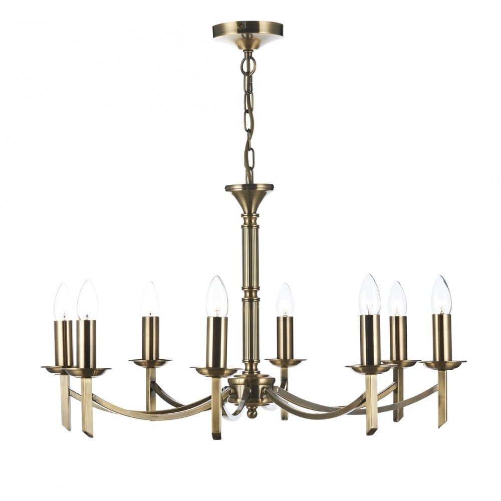 Ambassador 8 Light Dual Mount Pendant Antique Brass