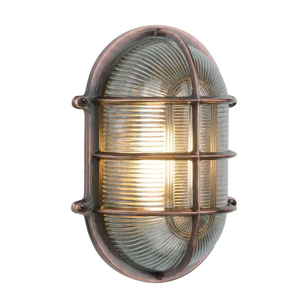 Admiral Large Oval Wall Bulkhead Antique CopperIP64