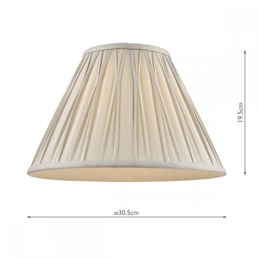 Fenn Silk Drum Shade Silver 300mm