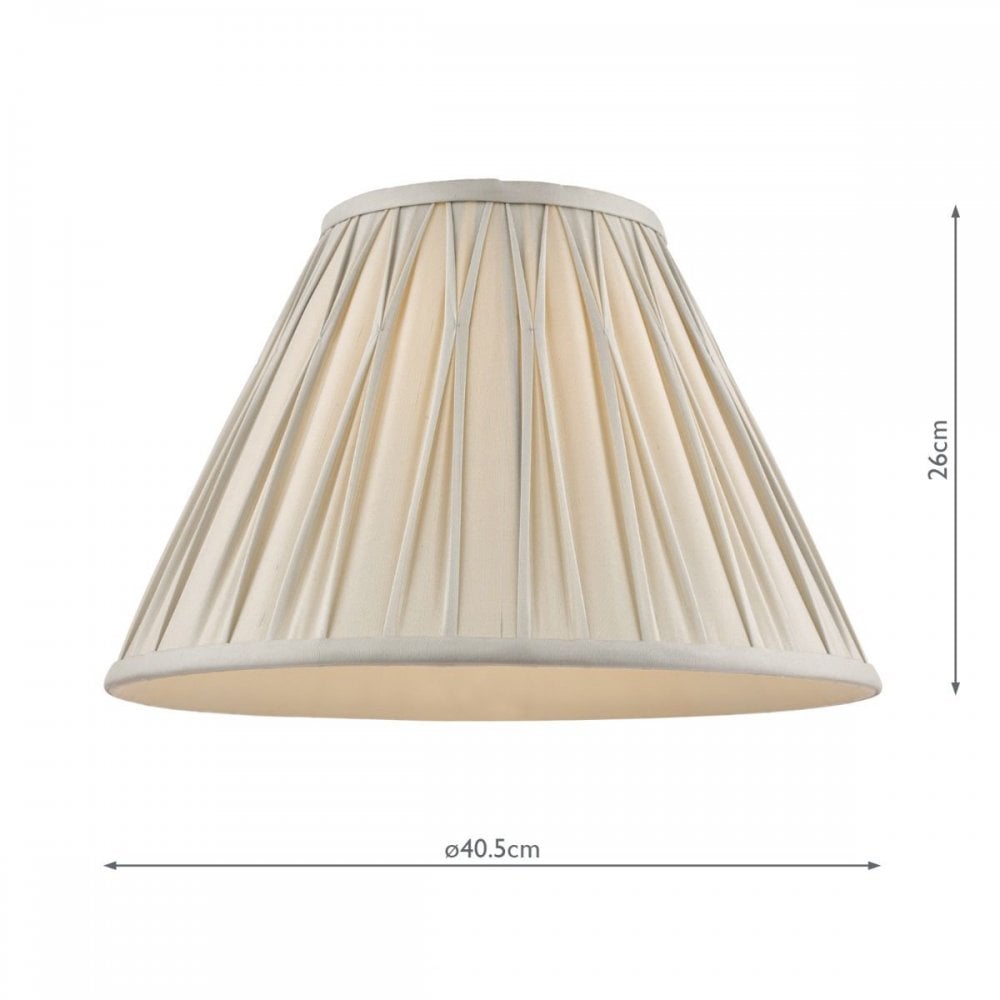 Fenn Silk Drum Shade Silver 400mm