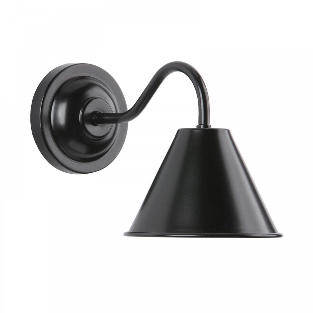 Avon IP44 Single Wall Light in Black