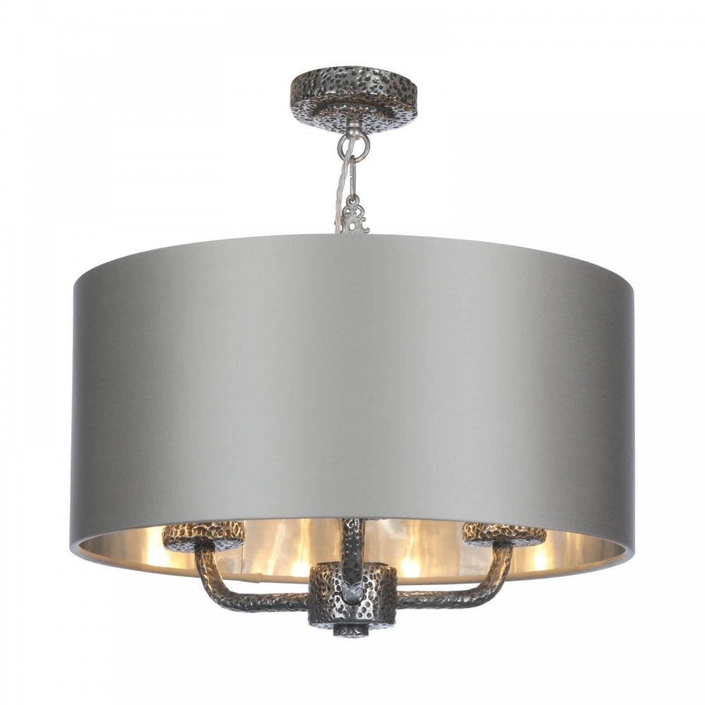 Sloane 3 Light C/W Bespoke Drum Shade