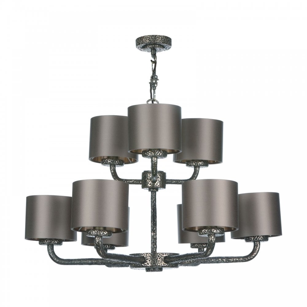 Sloane 2 tiered 9 Light Fitting C/W Bespoke Shades