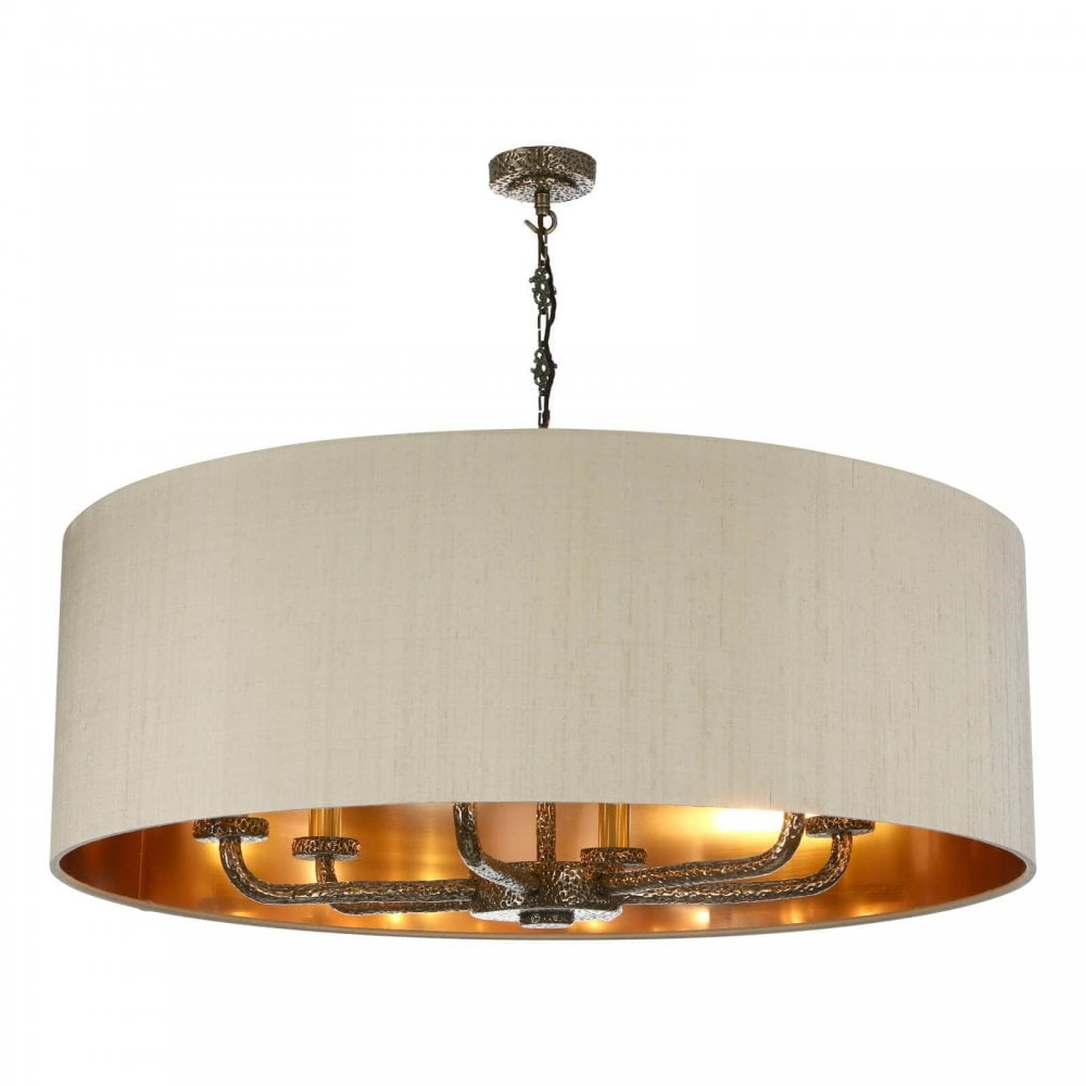 Sloane 6 Light C/W Bespoke Drum Shade