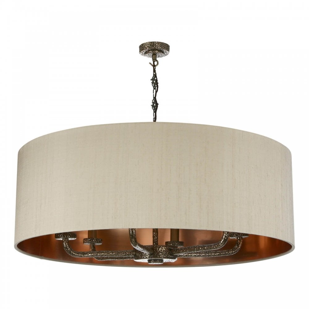 Sloane 6 Light C/W Bespoke Drum Shade