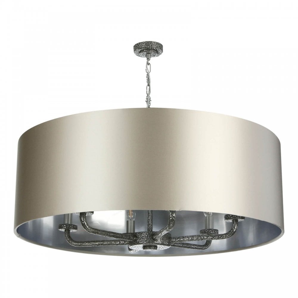 Sloane 6 Light C/W Bespoke Drum Shade