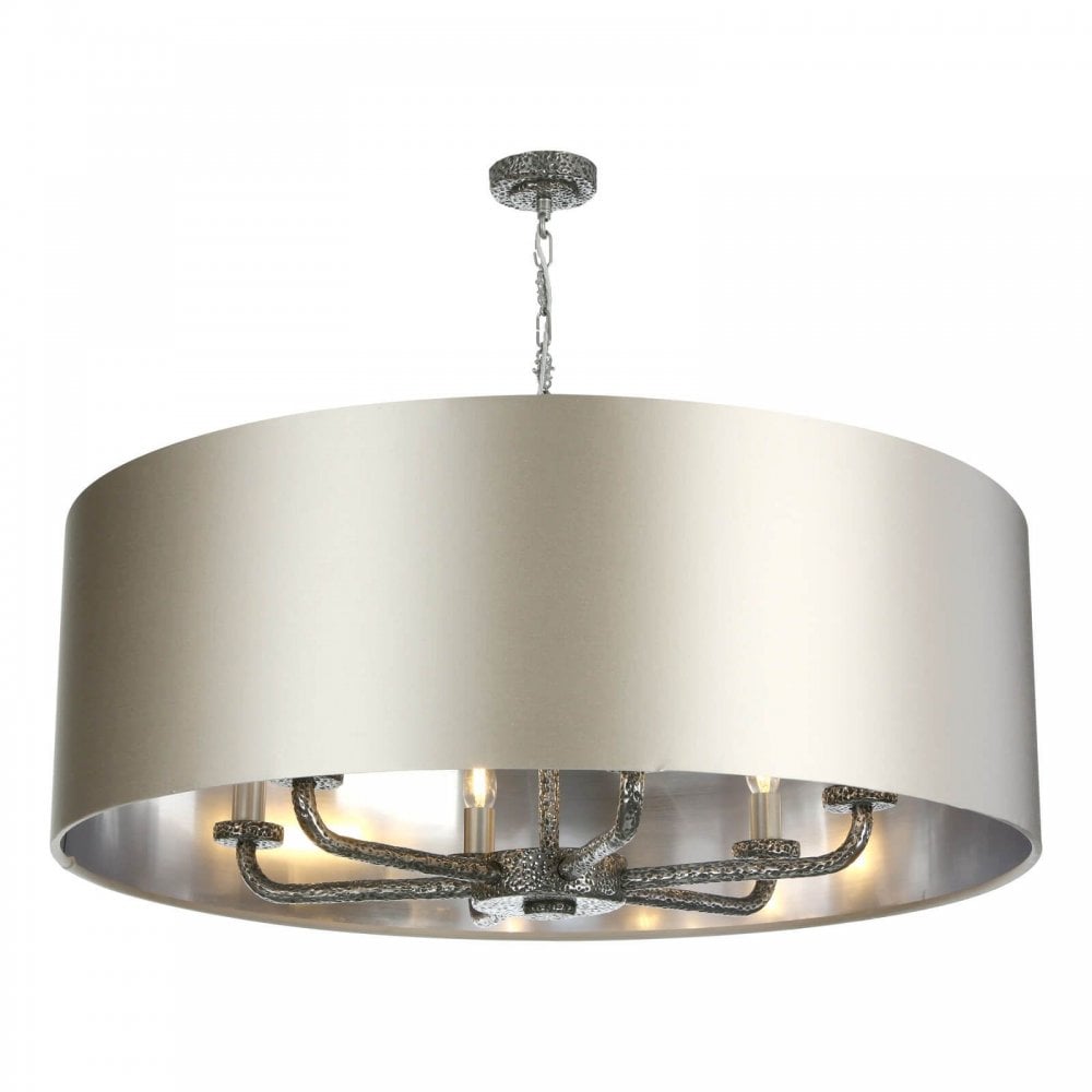 Sloane 6 Light C/W Bespoke Drum Shade