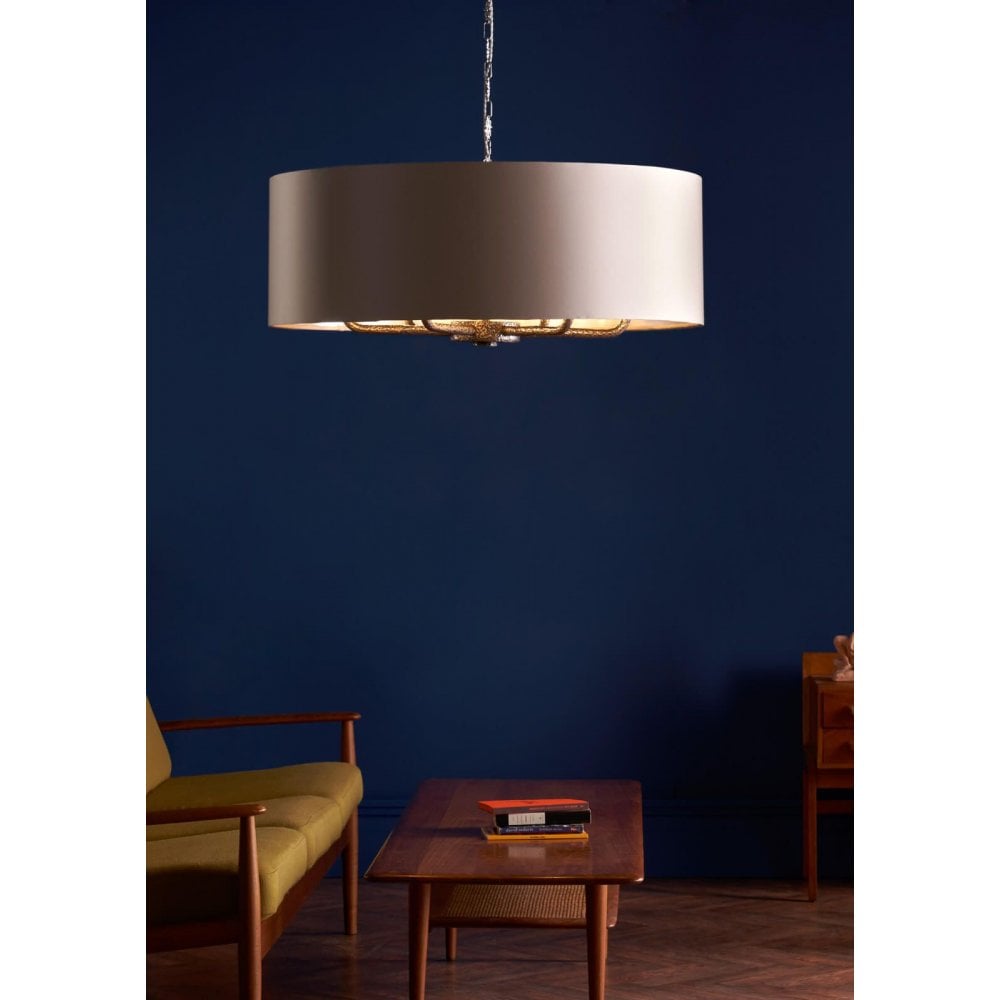 Sloane 6 Light C/W Bespoke Drum Shade