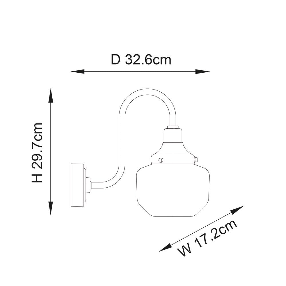 Swan Neck Outdoor Wall Light in Aged Pewter