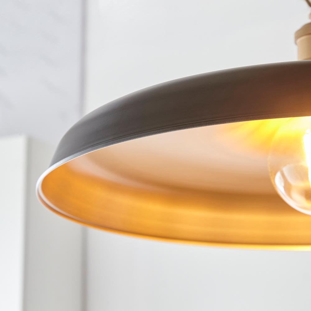 Marie Matt Black & Satin Brass Pendant