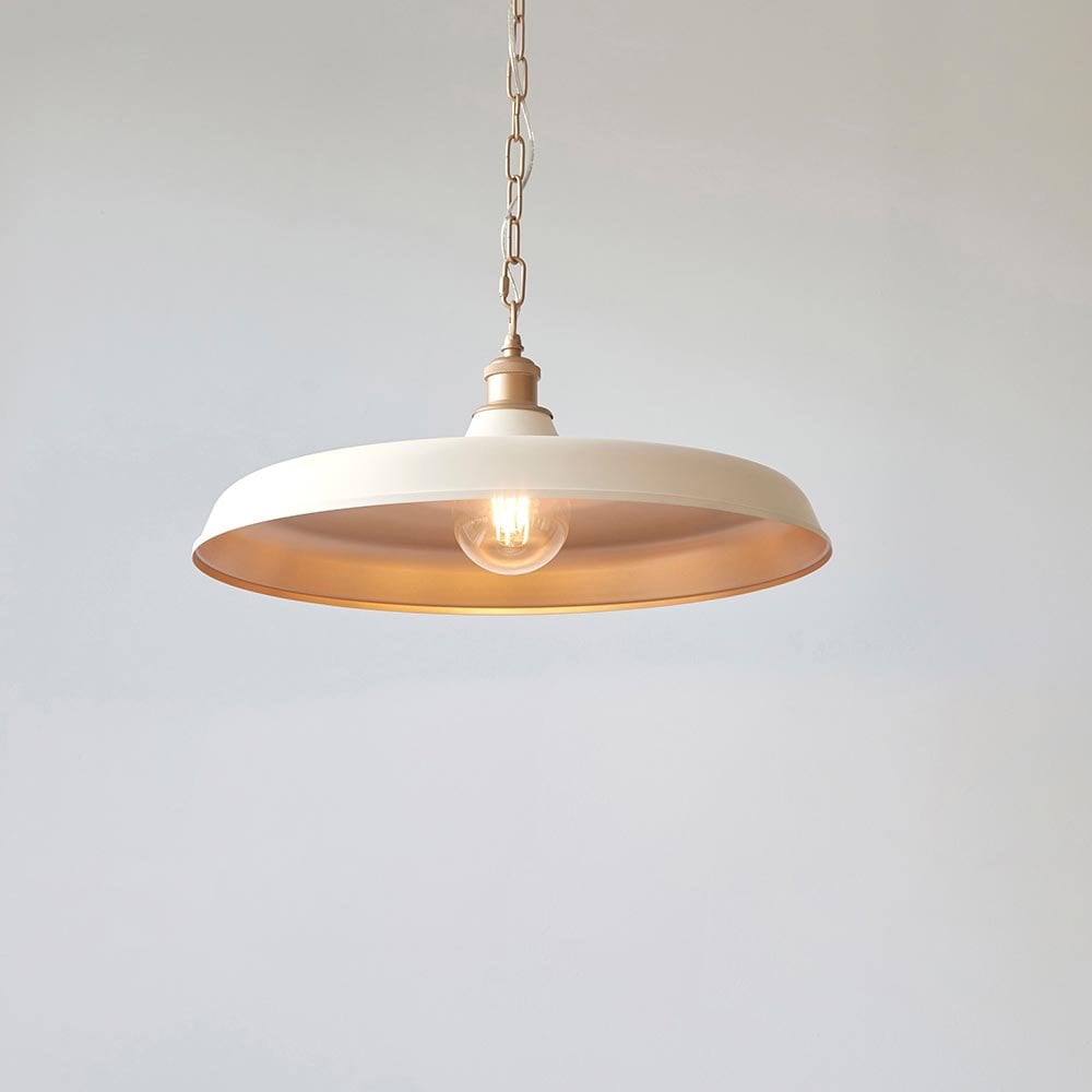 Marie Matt Warm White & Satin Brass Pendant