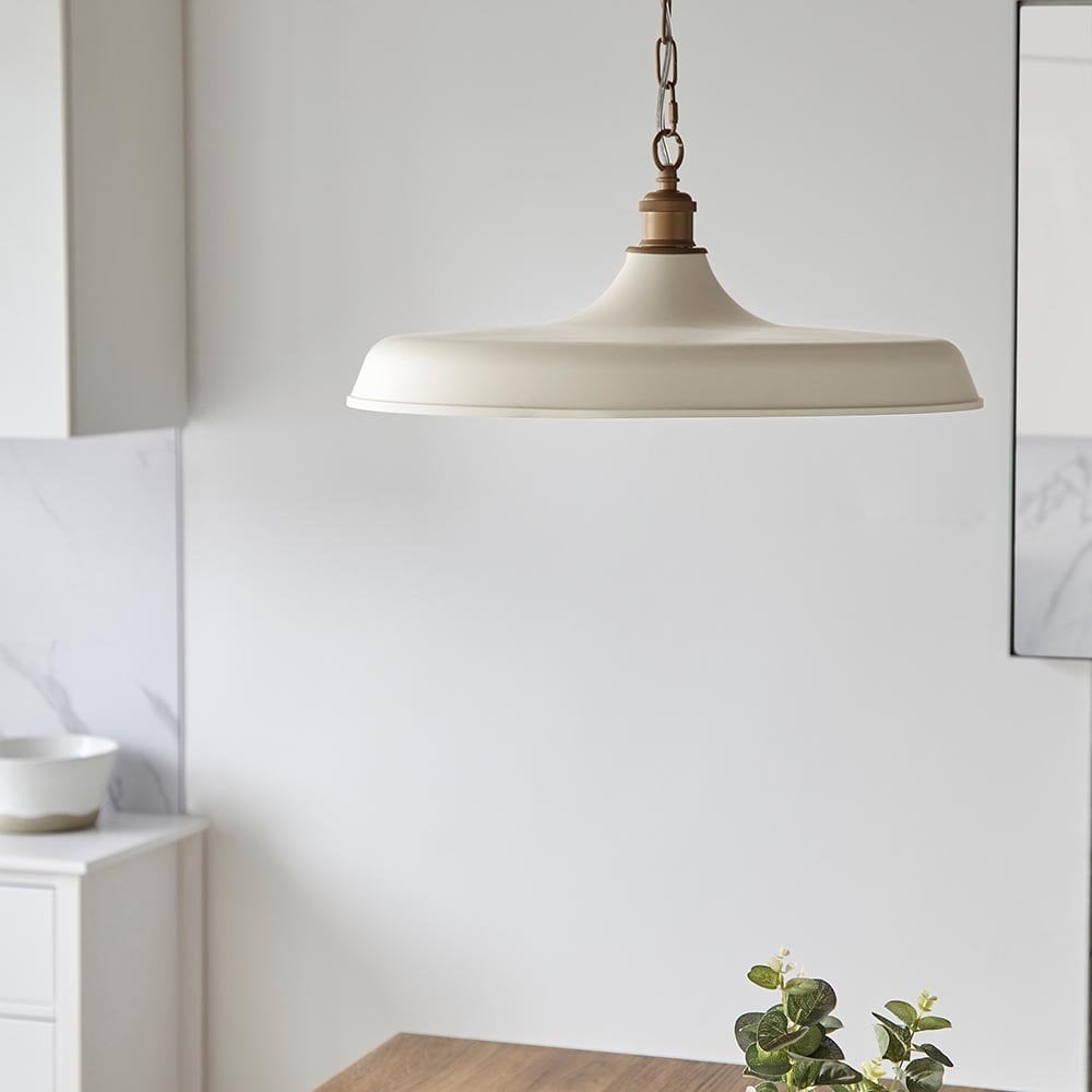 Marie Matt Warm White & Satin Brass Pendant