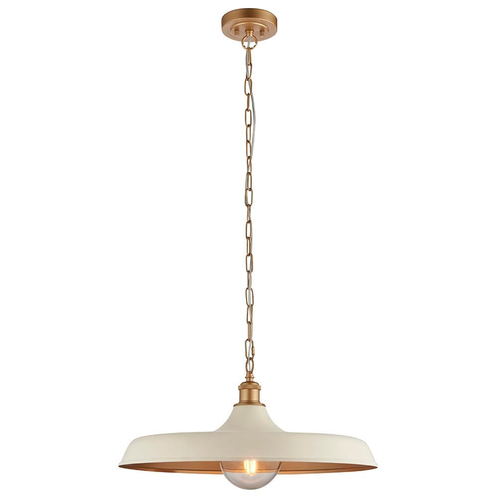 Marie Matt Warm White & Satin Brass Pendant