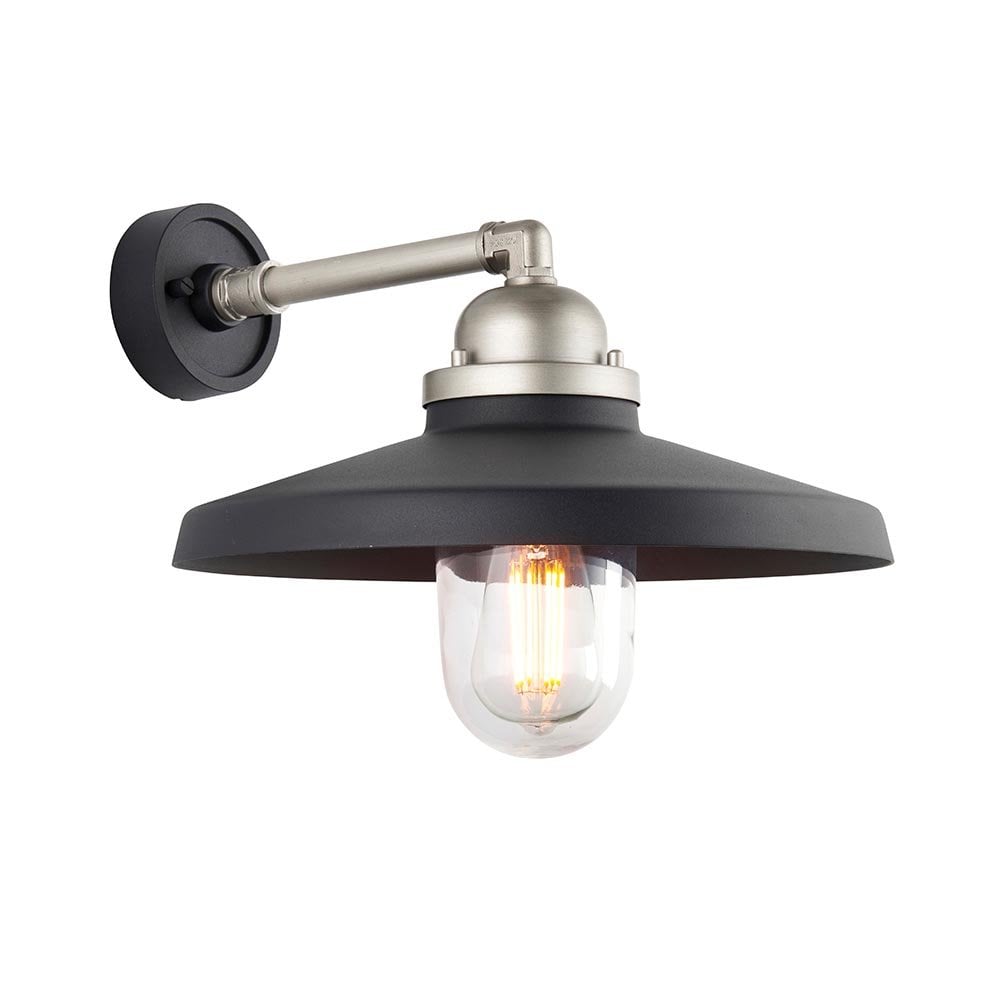 Black & Pewter Outdoor Wall light IP44