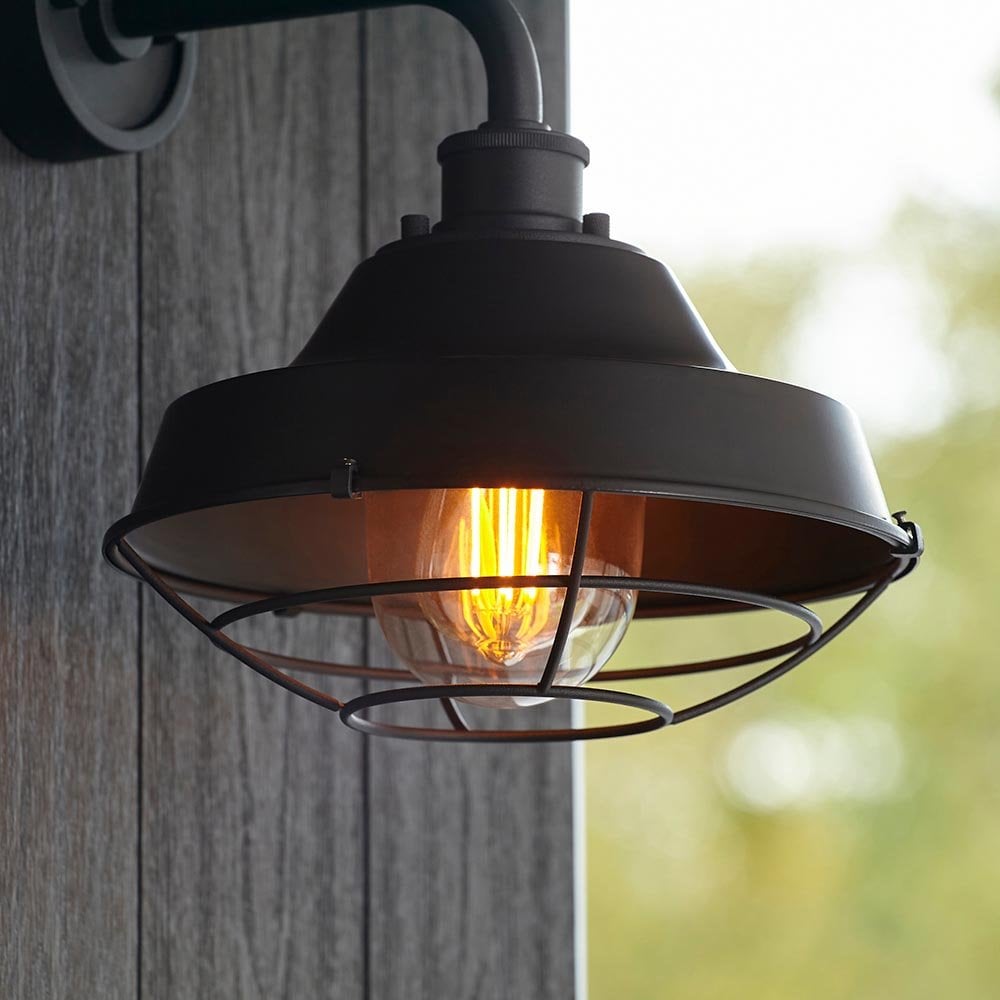 Lloyd Caged Black Outdoor Wall Light IP44