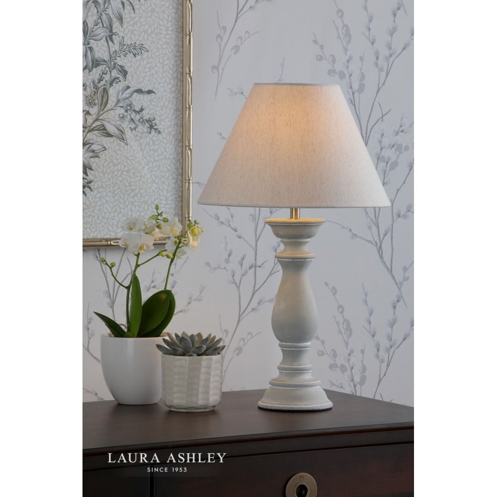 Chedworth Table Lamp Concrete & Polished Nickel With Shade