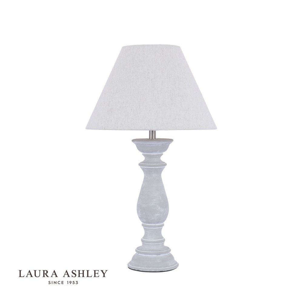 Chedworth Table Lamp Concrete & Polished Nickel With Shade
