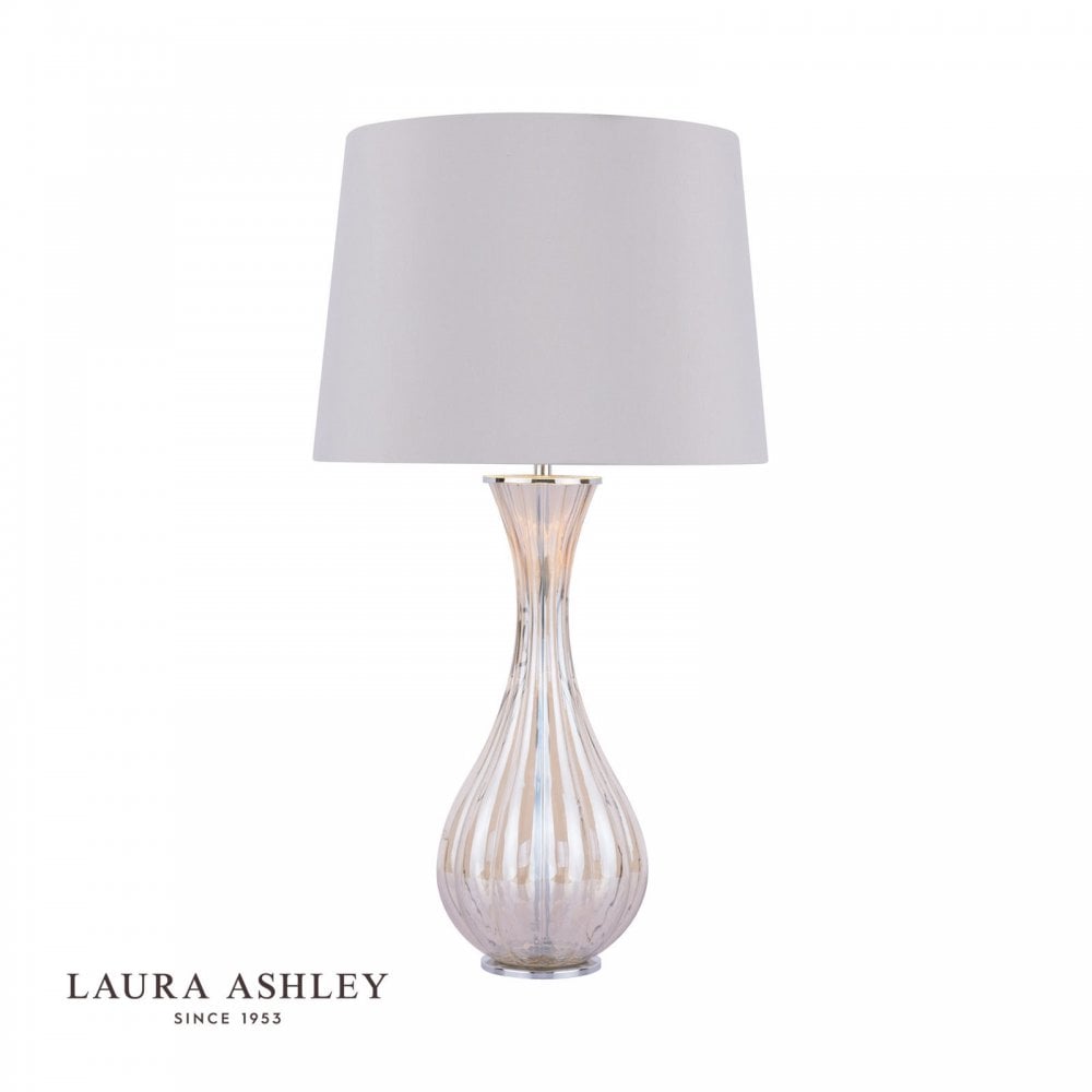 Nevern Champagne Glass Table Lamp C/W Shade