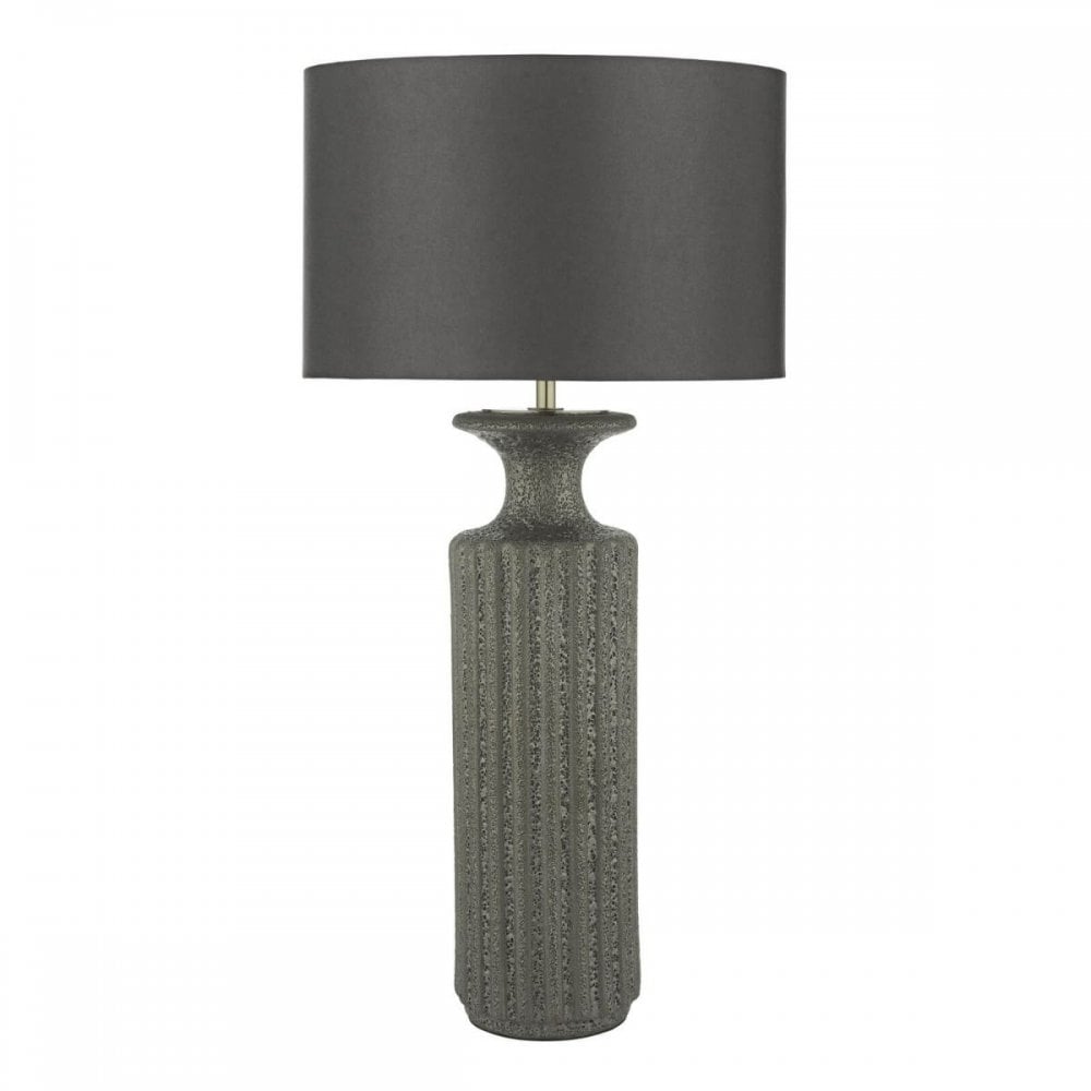 Dugan Black Volcanic Glaze Table Lamp C/W Shade