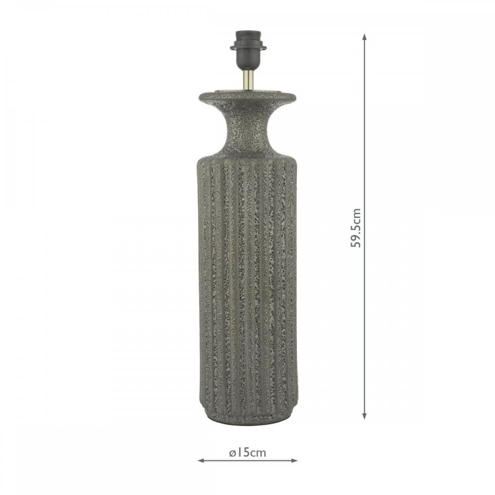 Dugan Black Volcanic Glaze Table Lamp C/W Shade