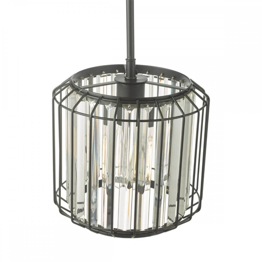Naeva Single Satin Black Crystal Pendant